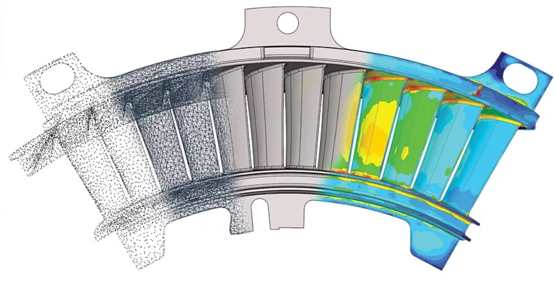 Dimensional comparison displayed on a three-dimensional component model